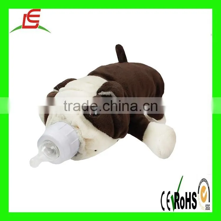 Brown Bottle Pets Baby Bottle Cover Bulldog With White Head