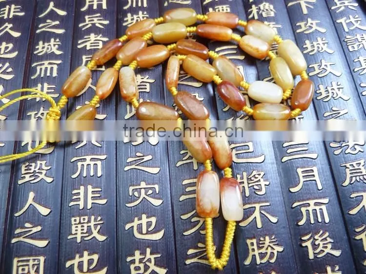 jewels jade Hetian jade necklace Hetian jade seed makings red-skinned handmade seed makings necklace sings of original rock