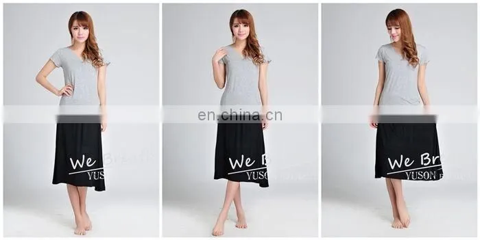 Ladies' Bamboo Knee Length Knitting Silky Soft Skirt Green Material New Tech.
