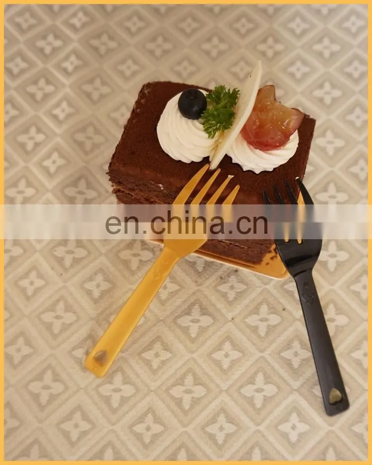 Disposable plastic spoon and fork