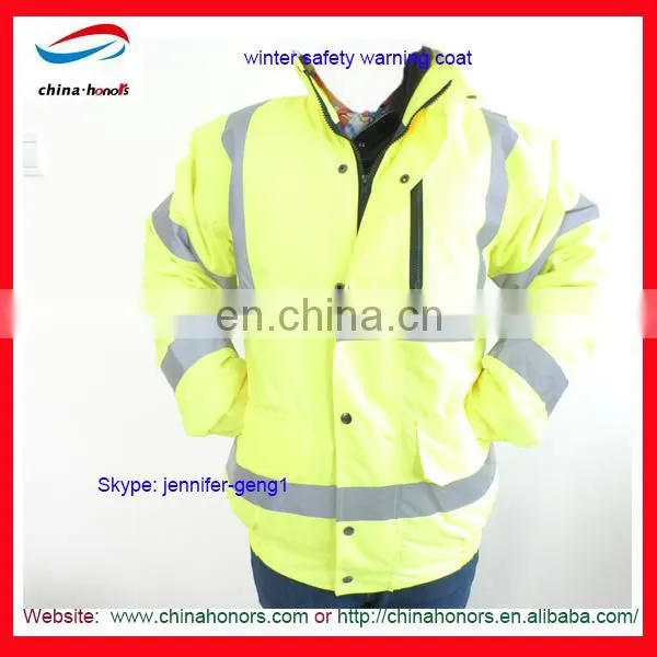 winter uniform best quality uniforms/ reflective warning safety coat