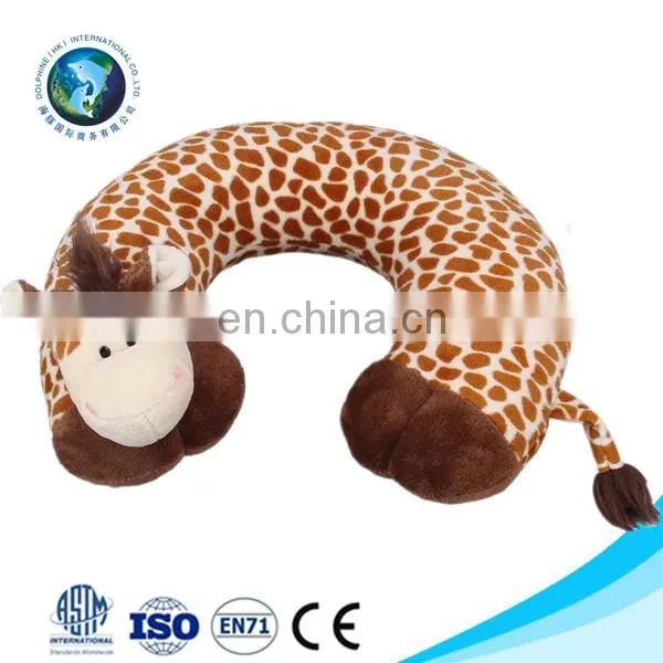 Promotional fashion funny neck pillow with speaker cute plush monkey toy cheap pillow