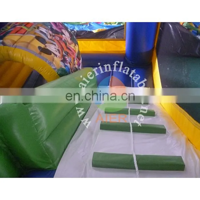 Popular mickey inflatable bouncer castle blue baby bouncer inflatable castle slide for sale
