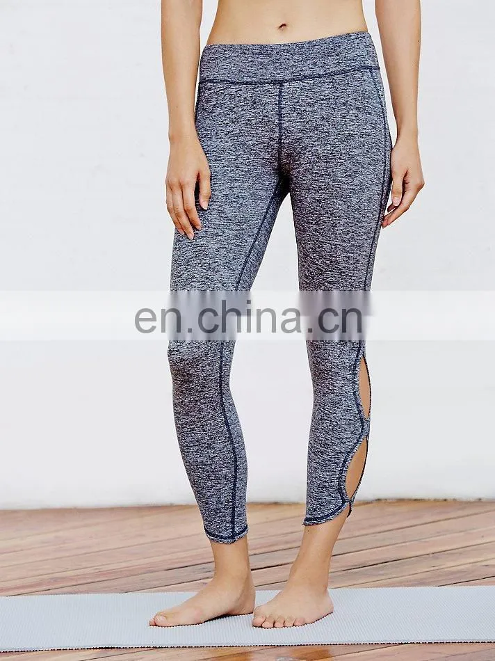 Yihao 2015 Elastic waistband high quality ladies yoga legging designs wholesale custome make new design leggings