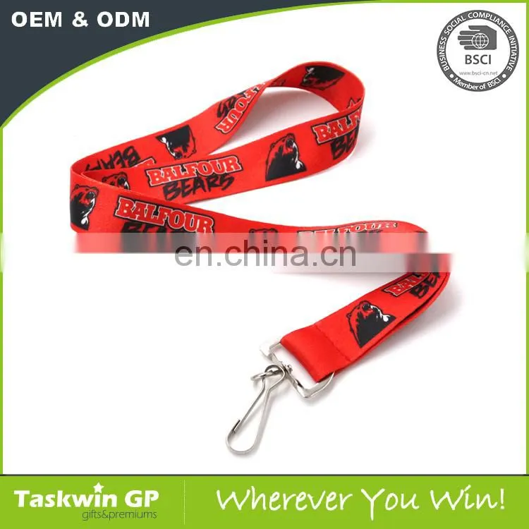 Lanyard Manufacturer Free Sample Promotional Cheap Custom Printed Poyester Neck Lanyard With Logo