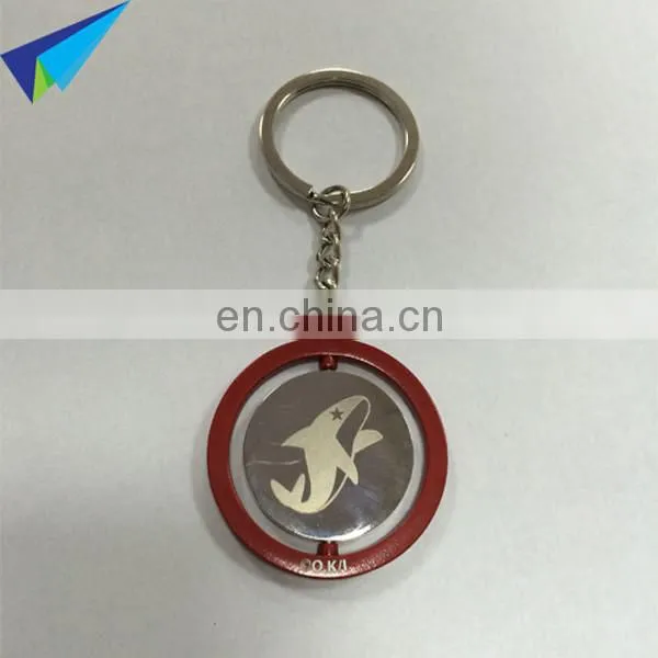 Popular style custom logo metal keychain no minimum order
