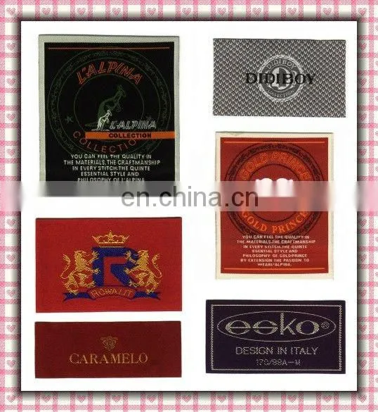 polyester garment woven label
