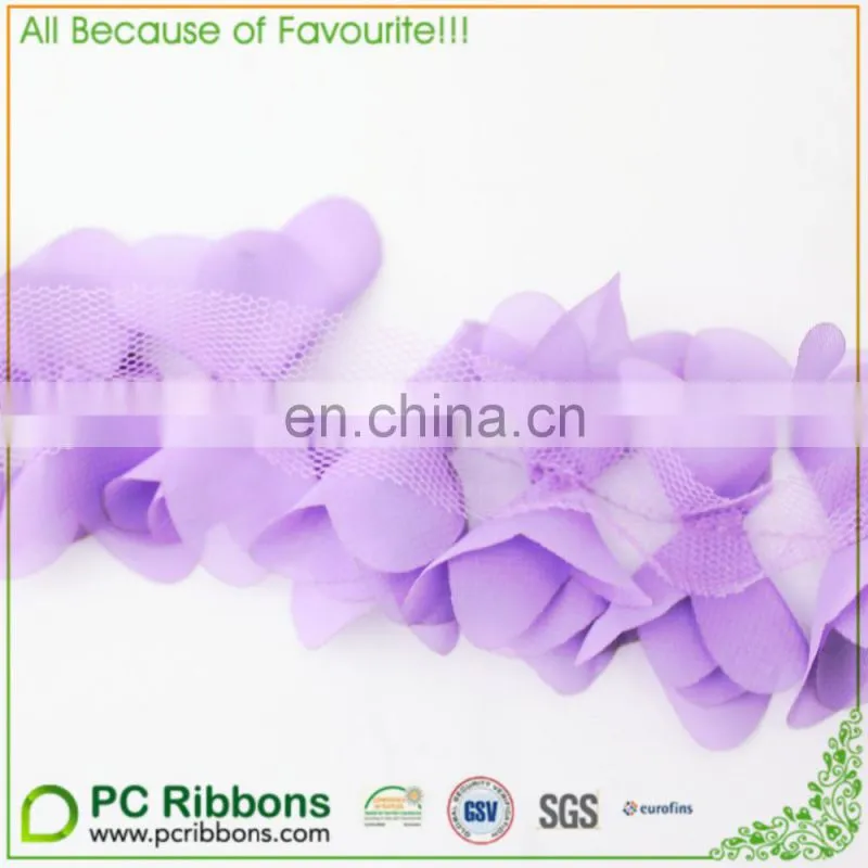 Retail 30 yards 2 petals chiffon flowers