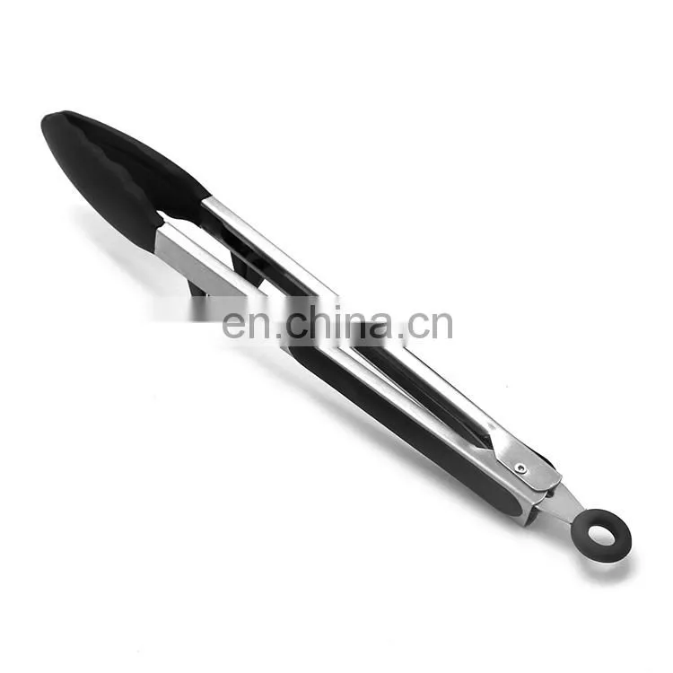 Kitchen Tools Stainless Steel Silicone Tongs with Function of Locking Tongs