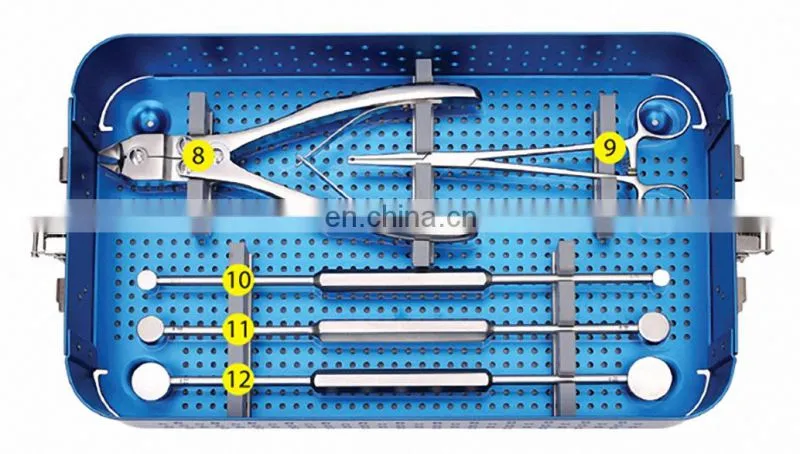 Chinese Manufacture Titanium mesh cage orthopedic surgical Instruments Spine Instrument Set