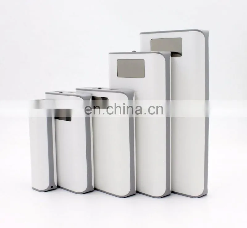 Oem logo print power bank 2000mah usb port plastic power charger with led screen display