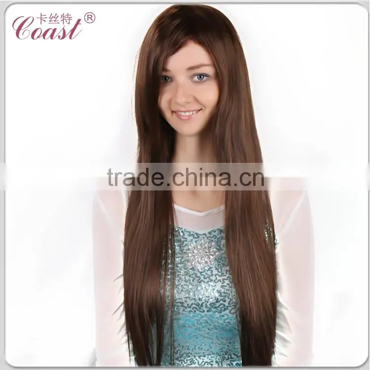 long beauty straight synthetic cosplay wigs dark blue