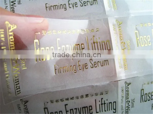Hot sale good quality transparent PET sticker Labels printing