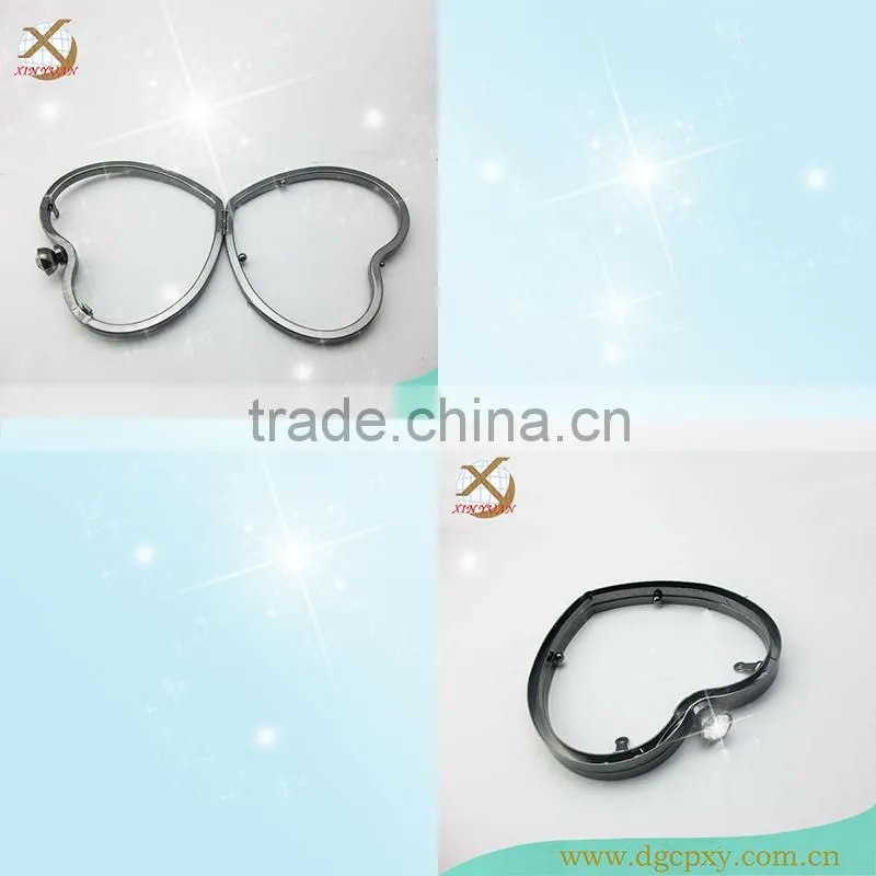 Very Beautiful Heart-shape clutch box metal frame with various clour&size