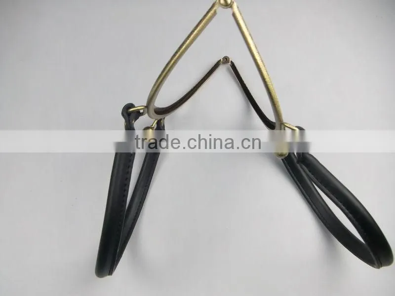 24.3*9.8cm Antique brass handbag frame metal handbags sewing frame with an elegant lock and leather handle for bag