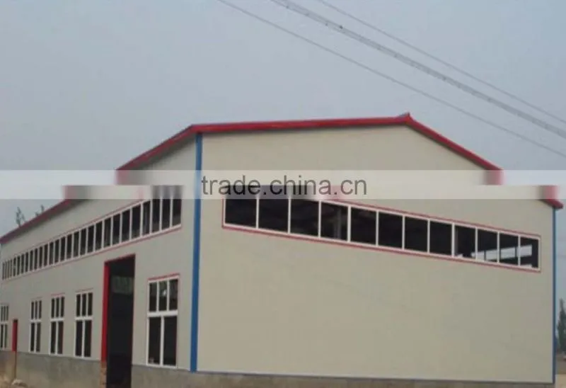 Custom long span steel structure fabricated warehouse
