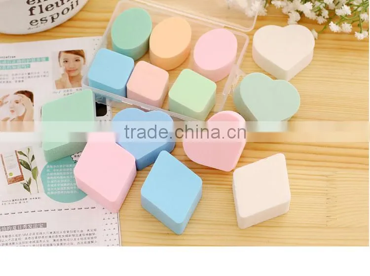 Colorful Oval and Diamond shape Makeup sponge cosmetic powder puff
