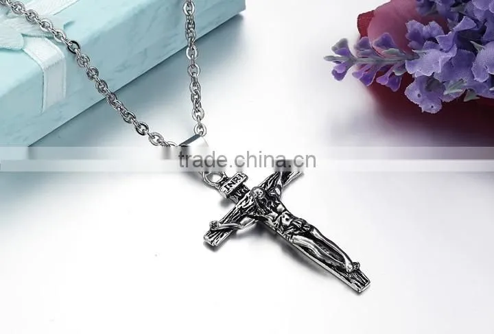 316L stainless steel jesus cross men pendant necklace popular designer hot selling
