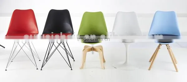 Comfortable plastic ralf chair with cushion