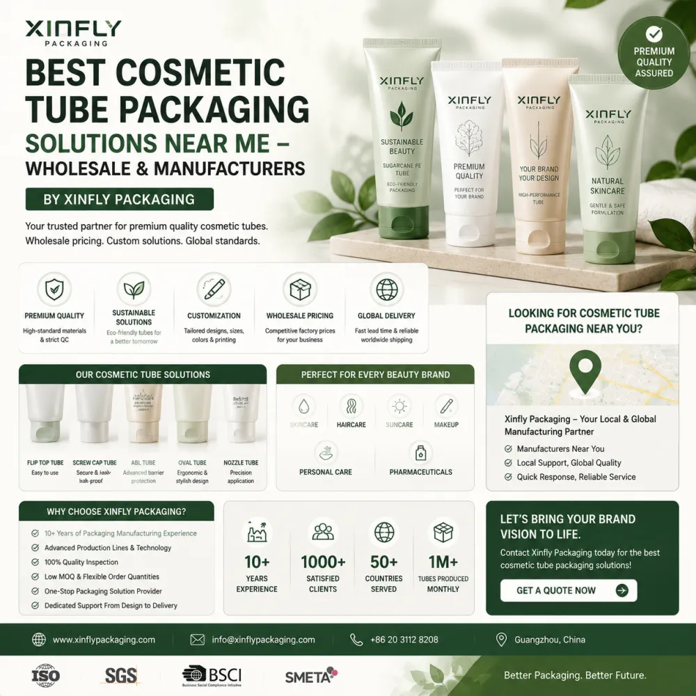 Best Cosmetic Tube Packaging Solutions Near Me – Wholesale & Manufacturers by Xinfly Packaging
