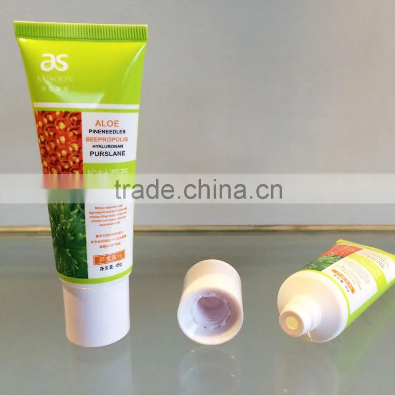 Plastic PE tube W/ New Screw on cap for cosmetic packaging