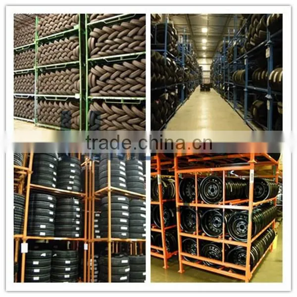 Stackable auto warehouse metal mobile tire rack