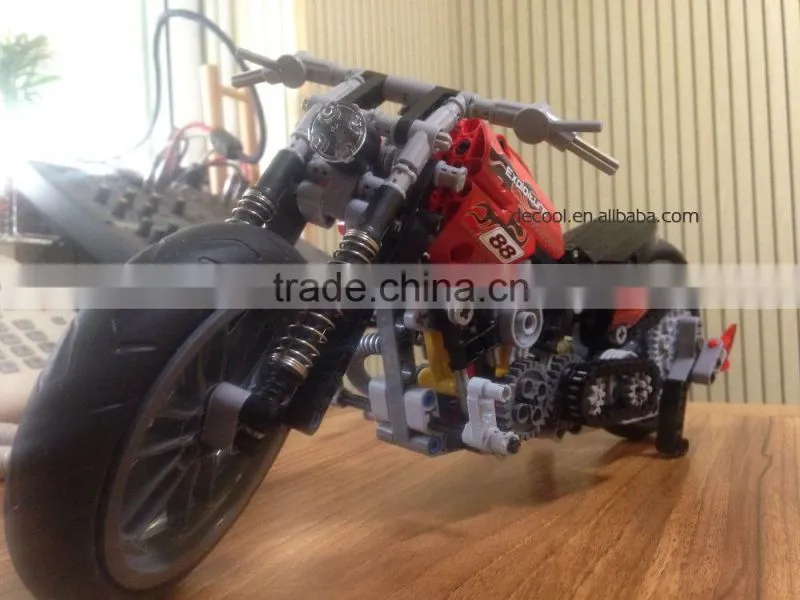 Decool Bricks Toys 378pcs Transport Series Technic Motorcycle 3354 Sets Educational DIY Toys for children