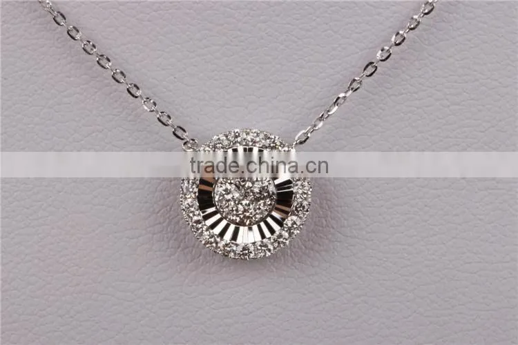 wholesale micro plates Zircon jewel sterling silver 925 pendant necklace