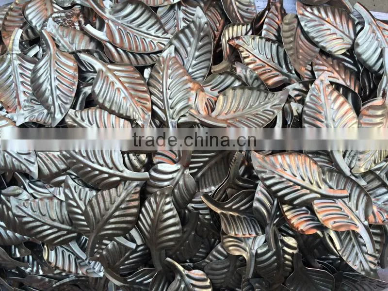Iron Art Stamped Leaves /Fittings For Artistic Metal Gate/Fence/Stair Railings ,Iron Grills Parts Decorated
