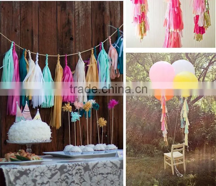 Festival Party Favor Decorations Tissue Paper Tassel