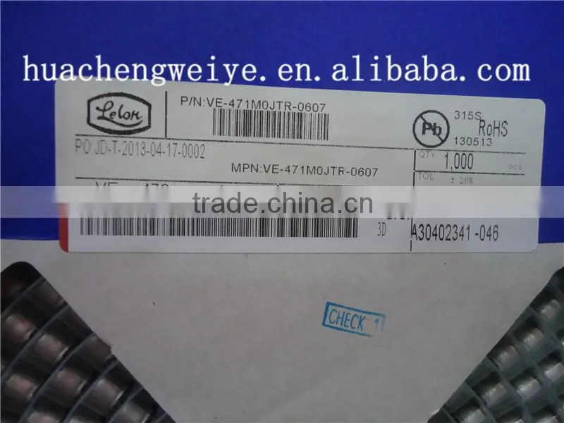 SMD Aluminum electrolytic Capacitors 470UF 6.3V 6.3*7.7