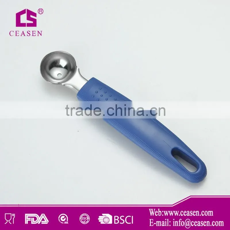 Stainless steel ice cream spoon with PP handle