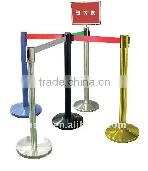 Portable PMMA A4 sign holder for queue pole