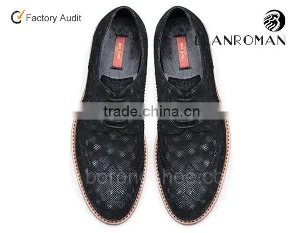 Goodyear welt construction leather outsole man leather dress shoe