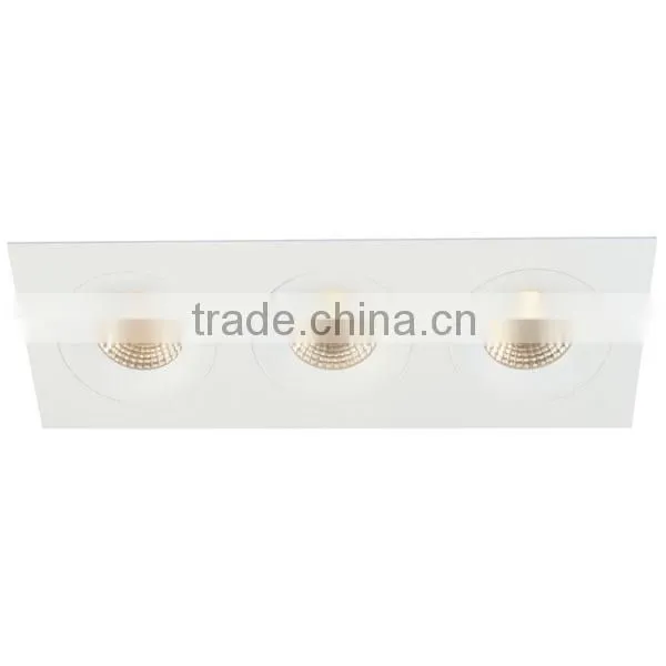 IP54 High quality 3*8W fixed square dimmable anti-glare cob downlight