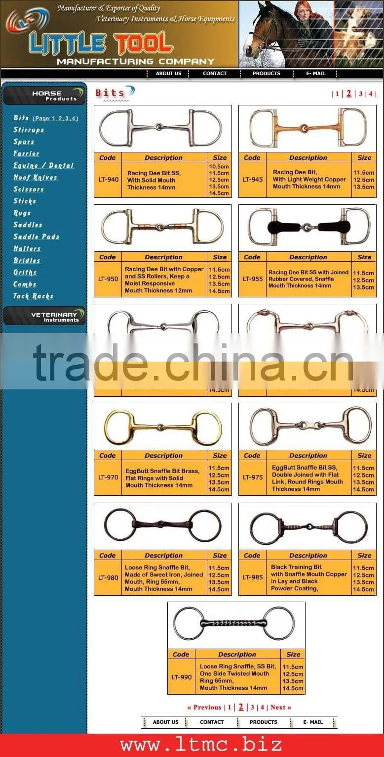 Loose Ring Snaffle, SS Bit with Solid Mouth
