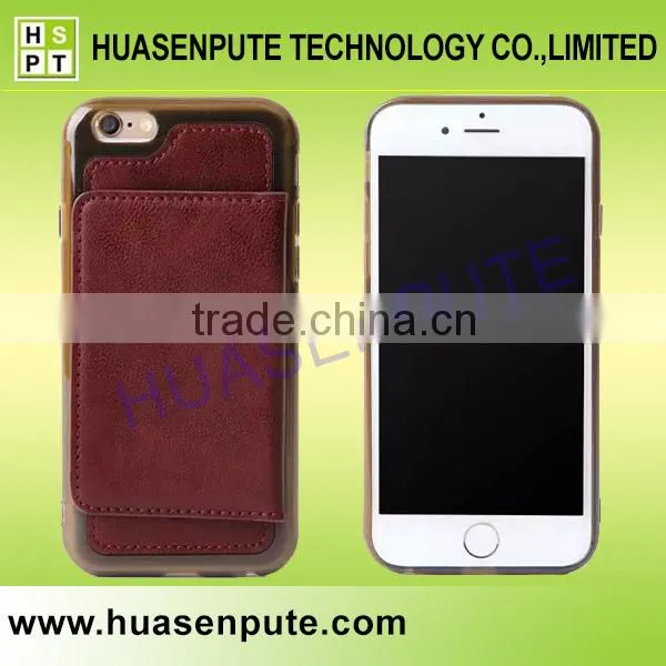 Phone Back Cover Leather Wallet Case For iPhone 6 With Card Slot