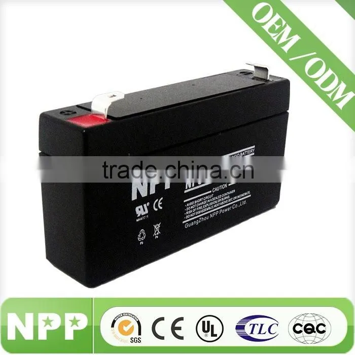6v1.3ah valve regulated lead acid battery