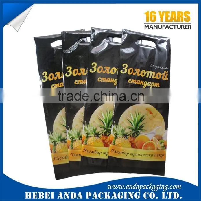 Food grade popsicle packing bag/flexible plastic laminated film roll for popsicle/plastic bag for ice cream