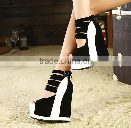 mature sexy girl high heel no heel wedge shoes
