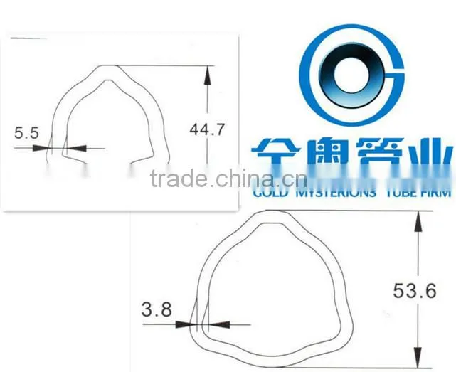 triangle seamless shaft steel pipe/tube