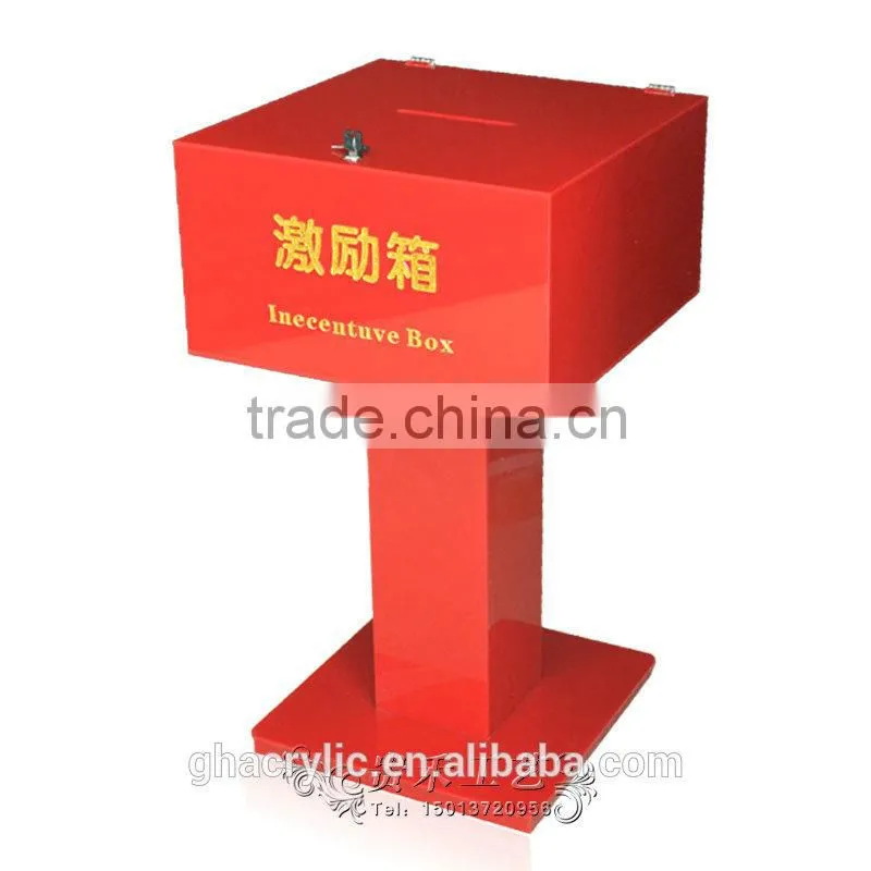 High quality clear acrylic box for awarding,fashion box with lock
