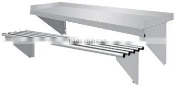 Stainless steel wall shelves