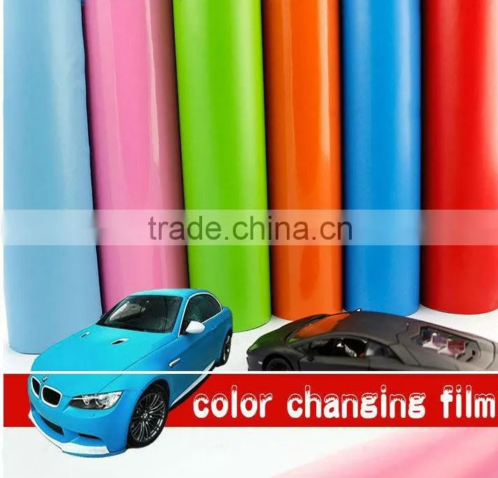 Matt vinyl sticker with air free bubbles 1.52*30m, matt purple wrap film