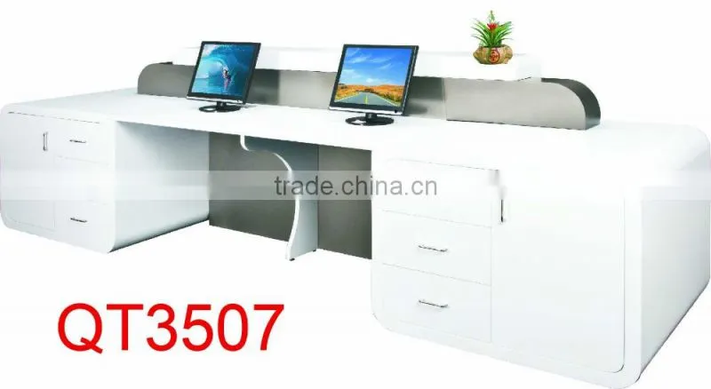 hot selling high quality glass reception desk factory sell directly QT3507