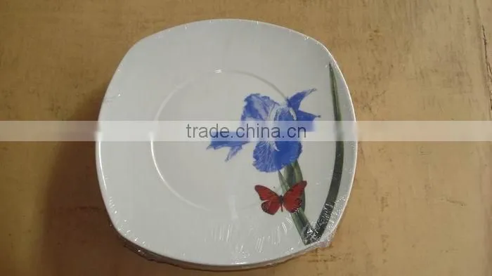 wholesale high grade ceramic dinnerware personalized porcelain flat plate