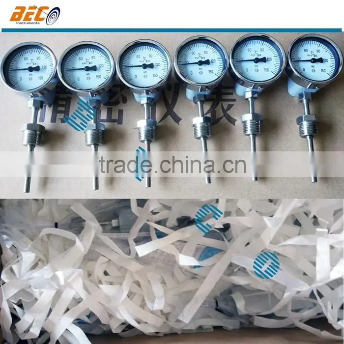(WSS-311) 60mm all stainless steel material normal temperature range cheap cost bimetal thermometer