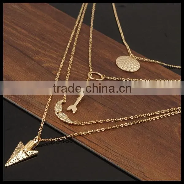 Delicate Layered Necklaces, set of 4 Thin Gold Chain, 14K Gold Fill Dainty, Delicate Necklace Set by Layered