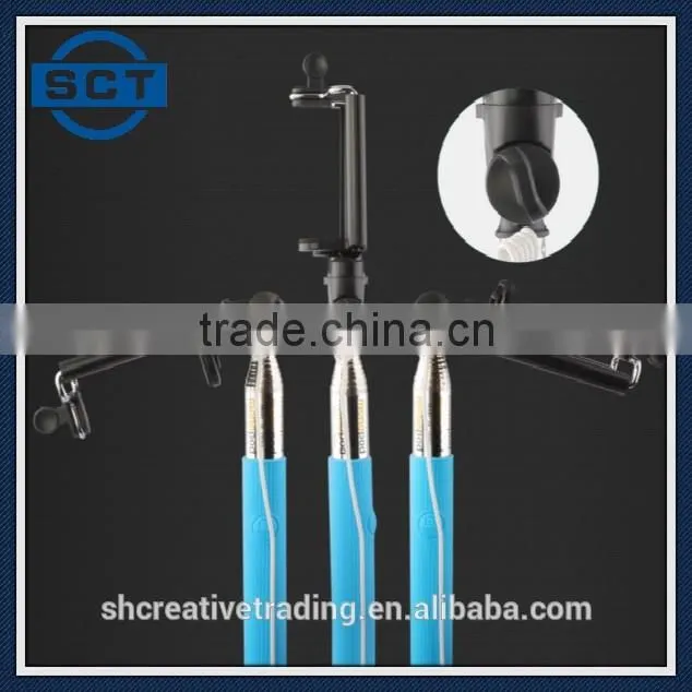 Foldable Selfie Stick Monopod Cable Take Pole Monopod Selfie Stick Extendable Monopod with Cable