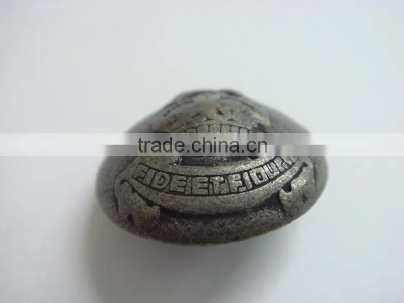 20mm special design doom shape metal alloy free sample button